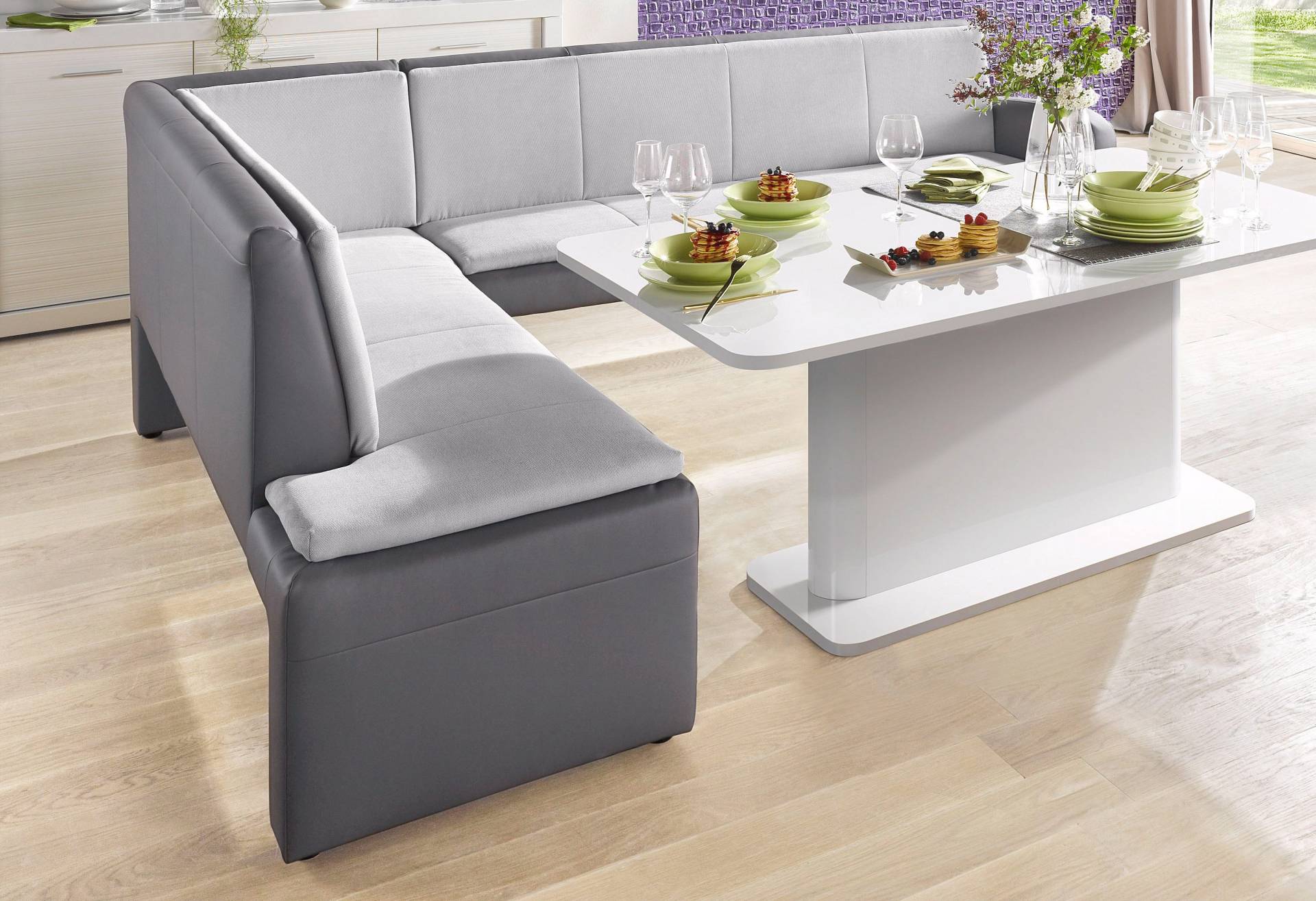 exxpo - sofa fashion Eckbank »Cortado, elegant und modern mit hohem Sitzkomfort«, hohe Bodenfreiheit, schöne Detailverarbeitung, wahlweise Lederbezug exxpo - sofa fashion Eckbank »Cortado, elegant und modern mit hohem Sitzkomfort«, hohe Bodenfreiheit, schöne Detailverarbeitung, wahlweise Lederbezug von exxpo - sofa fashion