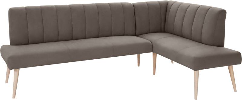 exxpo - sofa fashion Eckbank »Costa, moderne Rückensteppung, bequem und elegant, hoher Holzfuss«, hochwertig verarbeitet, Frei im Raum stellbar von exxpo - sofa fashion