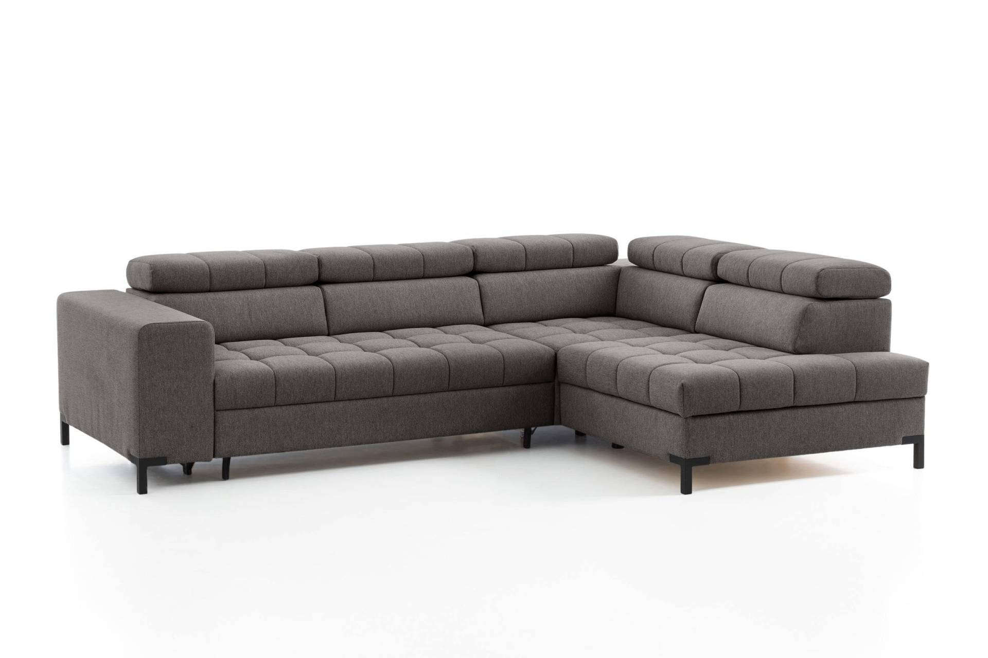 exxpo - sofa fashion Ecksofa »Bocco, hochwertige Verarbeitung, toller Sitzkomfort, bequem, L-Form«, wahlweise mit Bettfunktion u. Bettkasten, inkl. Kopfteilverstellung von exxpo - sofa fashion