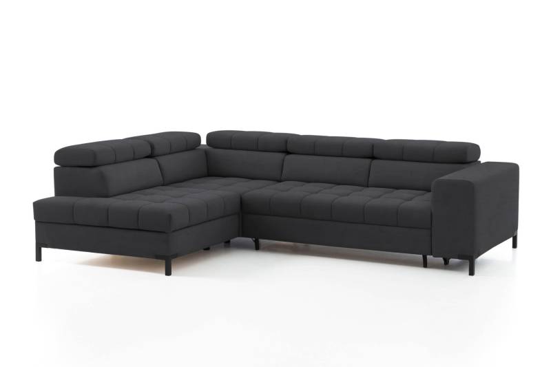 exxpo - sofa fashion Ecksofa »Bocco, hochwertige Verarbeitung, toller Sitzkomfort, bequem, L-Form«, wahlweise mit Bettfunktion u. Bettkasten, inkl. Kopfteilverstellung von exxpo - sofa fashion