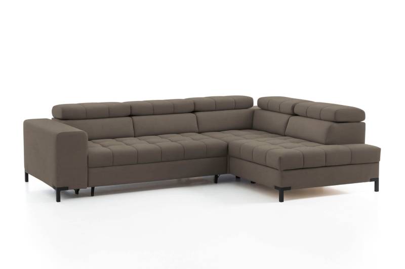 exxpo - sofa fashion Ecksofa »Bocco, hochwertige Verarbeitung, toller Sitzkomfort, bequem, L-Form«, wahlweise mit Bettfunktion u. Bettkasten, inkl. Kopfteilverstellung von exxpo - sofa fashion