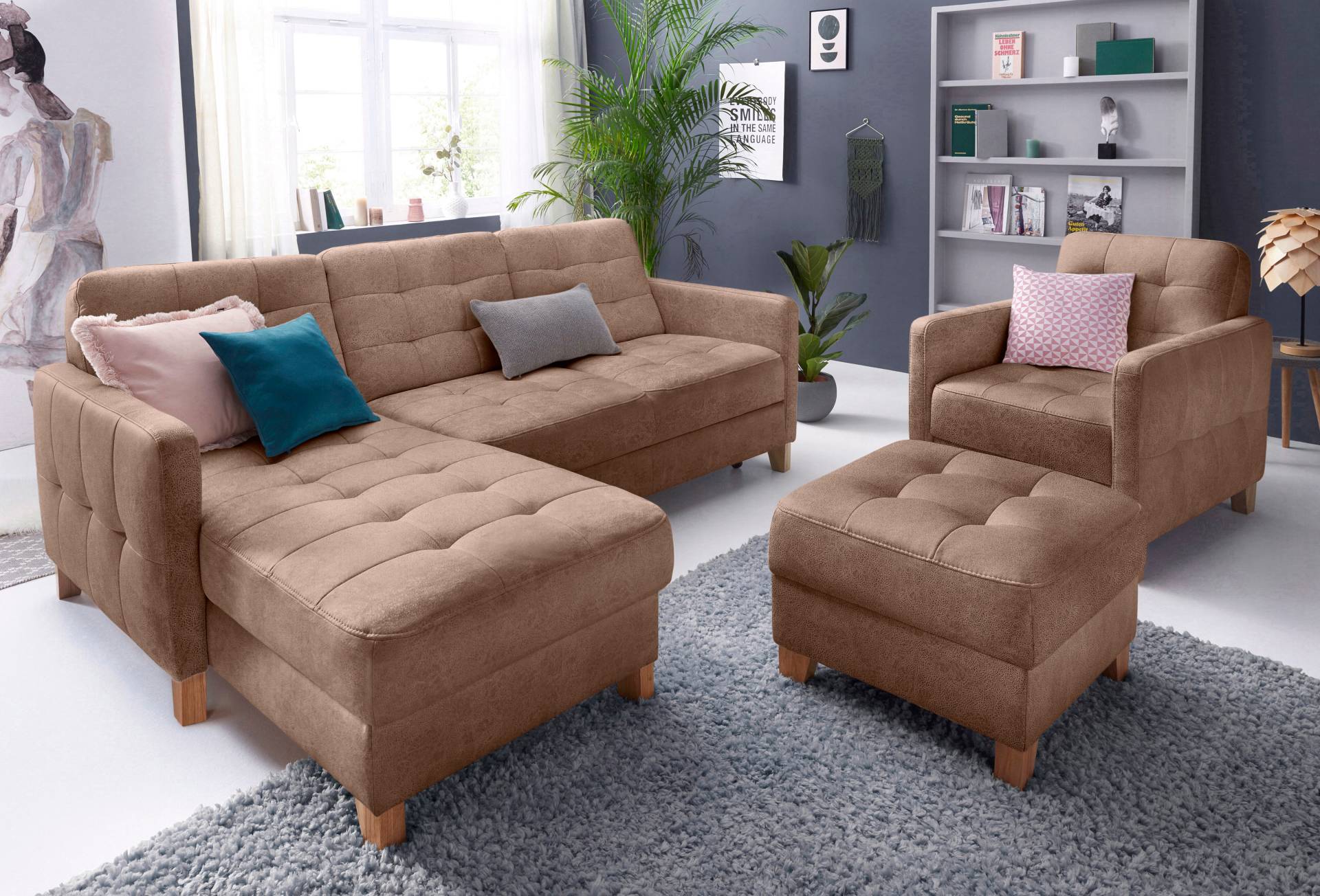 exxpo - sofa fashion Ecksofa »Elio, kompakt und komfortabel, bequem und zeitloses Design, L-Form«, wahlweise mit Bettfunktion exxpo - sofa fashion Ecksofa »Elio, kompakt und komfortabel, bequem und zeitloses Design, L-Form«, wahlweise mit Bettfunktion von exxpo - sofa fashion