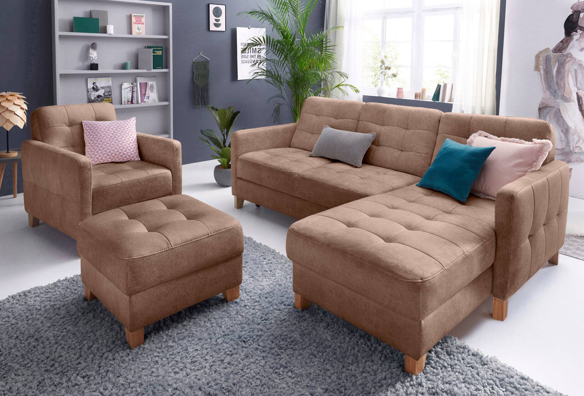 exxpo - sofa fashion Ecksofa »Elio, kompakt und komfortabel, bequem und zeitloses Design, L-Form«, wahlweise mit Bettfunktion exxpo - sofa fashion Ecksofa »Elio, kompakt und komfortabel, bequem und zeitloses Design, L-Form«, wahlweise mit Bettfunktion von exxpo - sofa fashion