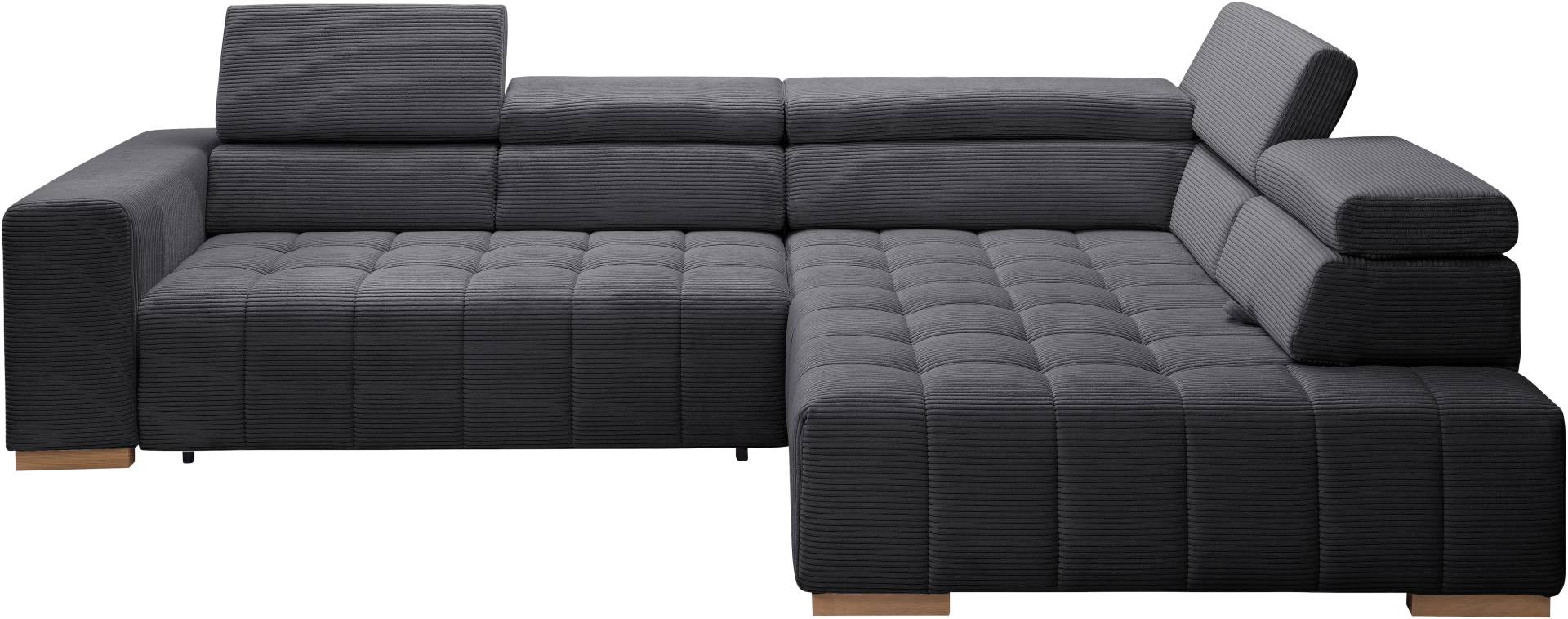 exxpo - sofa fashion Ecksofa »Elianos, hoher Sitzkomfort, aufwendige Kreuzsteppung im Sitz, L-Form«, inkl. Kopfteil- und Sitztiefenverstellung, wahlweise mit Bettfunktion von exxpo - sofa fashion