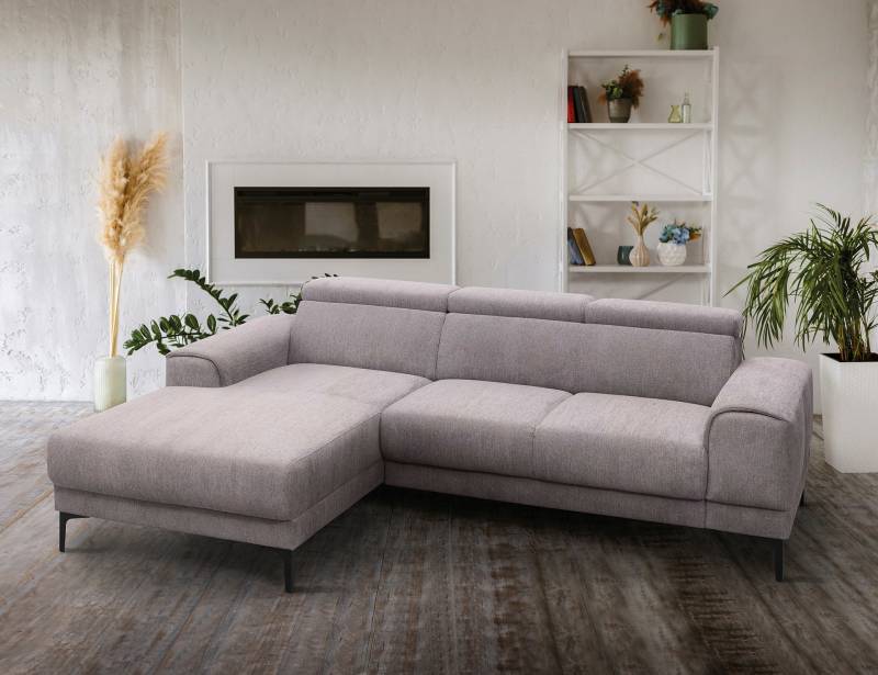 exxpo - sofa fashion Ecksofa »Ophelia, L-Form«, mit 3 Kopfstützen, wahlweise Sitztiefenverstellung von exxpo - sofa fashion