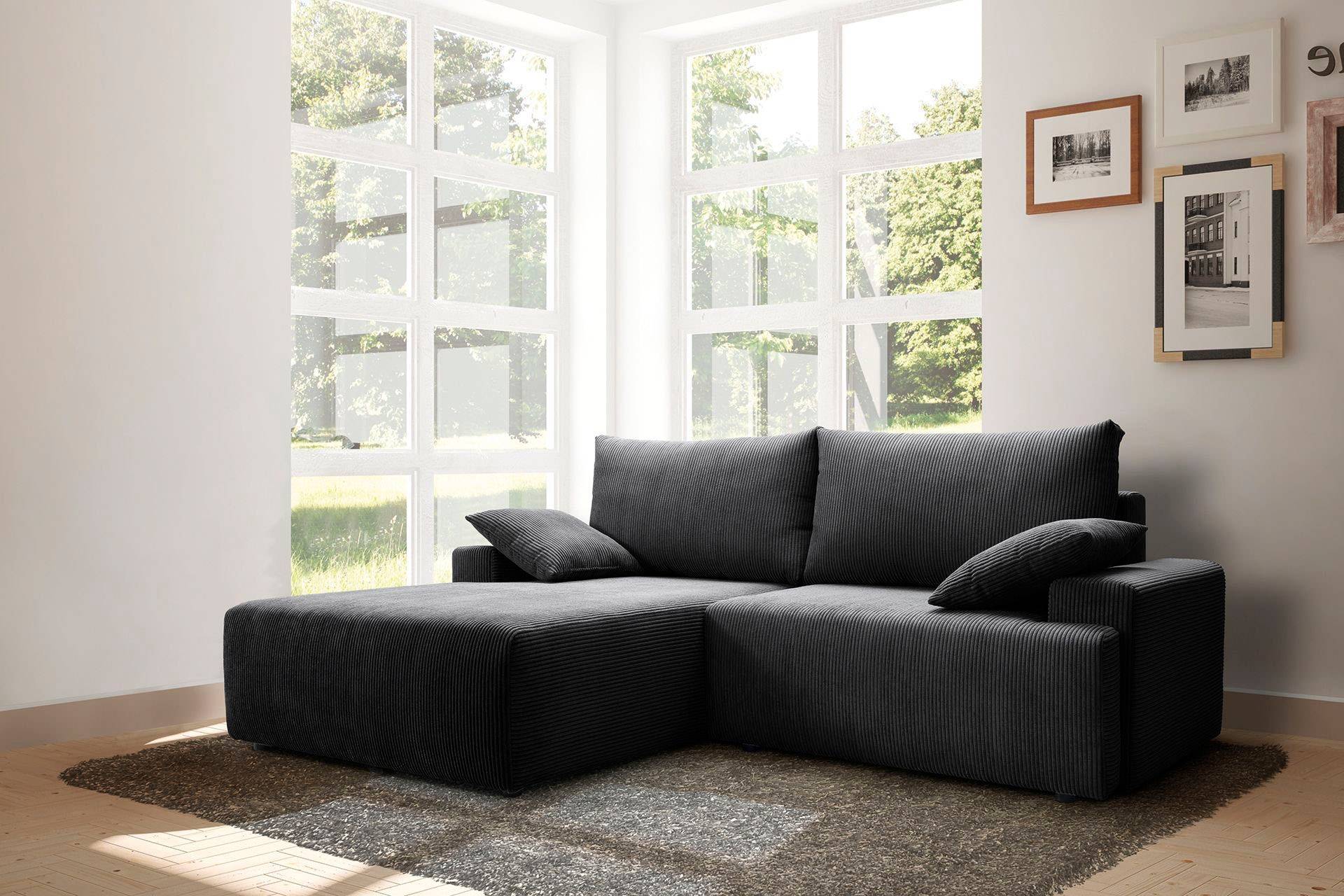 exxpo - sofa fashion Ecksofa »Orinoko, aktuelles Design und hoher Sitzkomfort, L-Form«, inkl. Bettfunktion und Bettkasten, schöne Farben im angesagten Cord von exxpo - sofa fashion