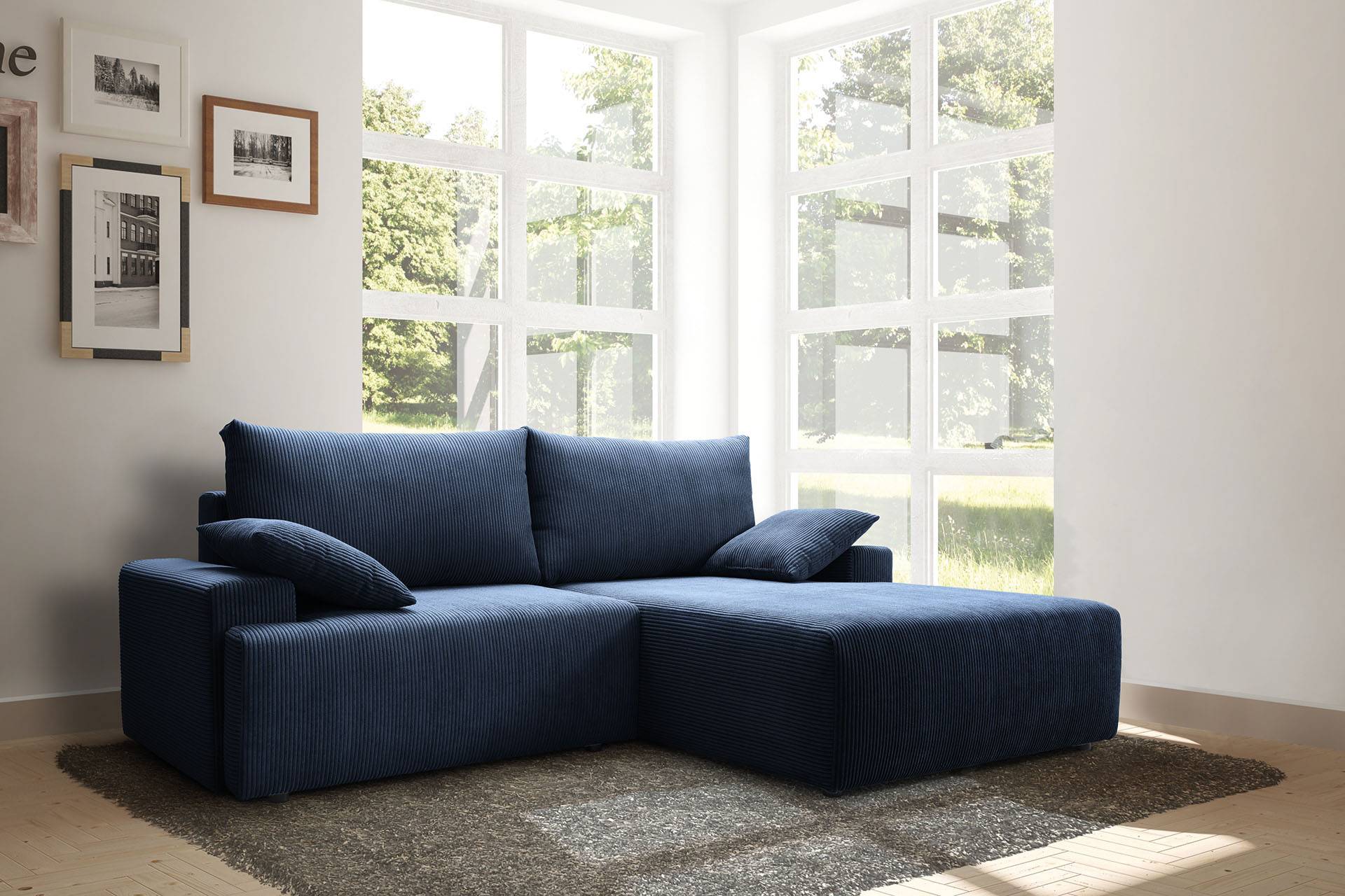 exxpo - sofa fashion Ecksofa »Orinoko, aktuelles Design und hoher Sitzkomfort, L-Form«, inkl. Bettfunktion und Bettkasten, schöne Farben im angesagten Cord von exxpo - sofa fashion