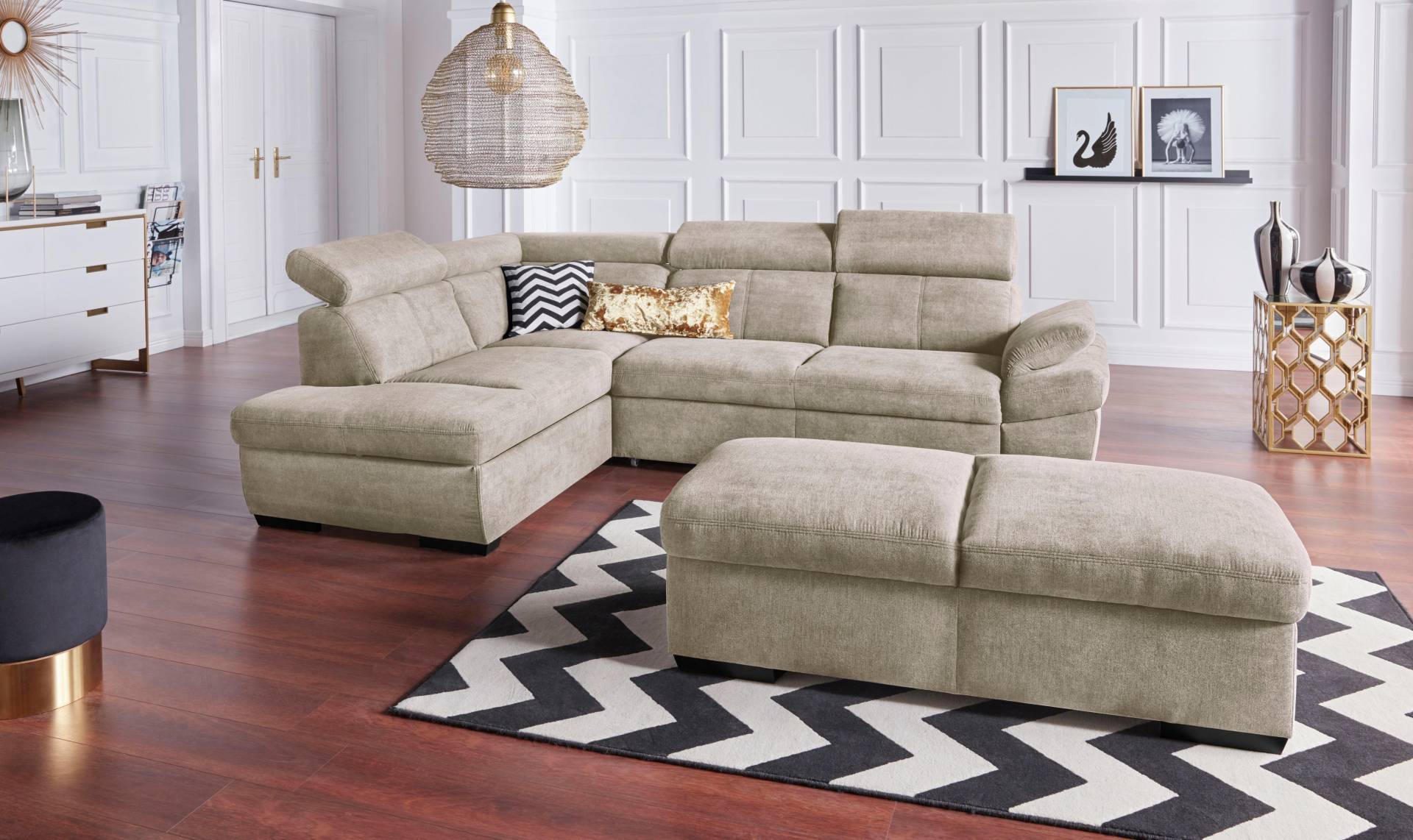 exxpo - sofa fashion Ecksofa »Salerno, klassisch modernes Funktionssofa, hoher Sitzkomfort, L-Form«, inkl. Kopf- und Armteilverstellung, wahlweise mit Bettfunktion exxpo - sofa fashion Ecksofa »Salerno, klassisch modernes Funktionssofa, hoher Sitzkomfort, L-Form«, inkl. Kopf- und Armteilverstellung, wahlweise mit Bettfunktion von exxpo - sofa fashion