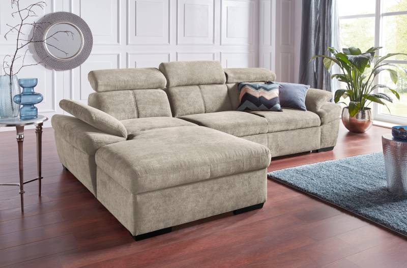 exxpo - sofa fashion Ecksofa »Salerno, L-Form«, inkl. Kopf- und Armteilverstellung, wahlweise mit Bettfunktion von exxpo - sofa fashion