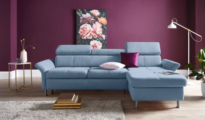 exxpo - sofa fashion Ecksofa »Maretto, bequem und komfortabel, L-Form«, inkl. Kopf- bzw. Rückenverstellung, wahlweise mit Bettfunktion von exxpo - sofa fashion