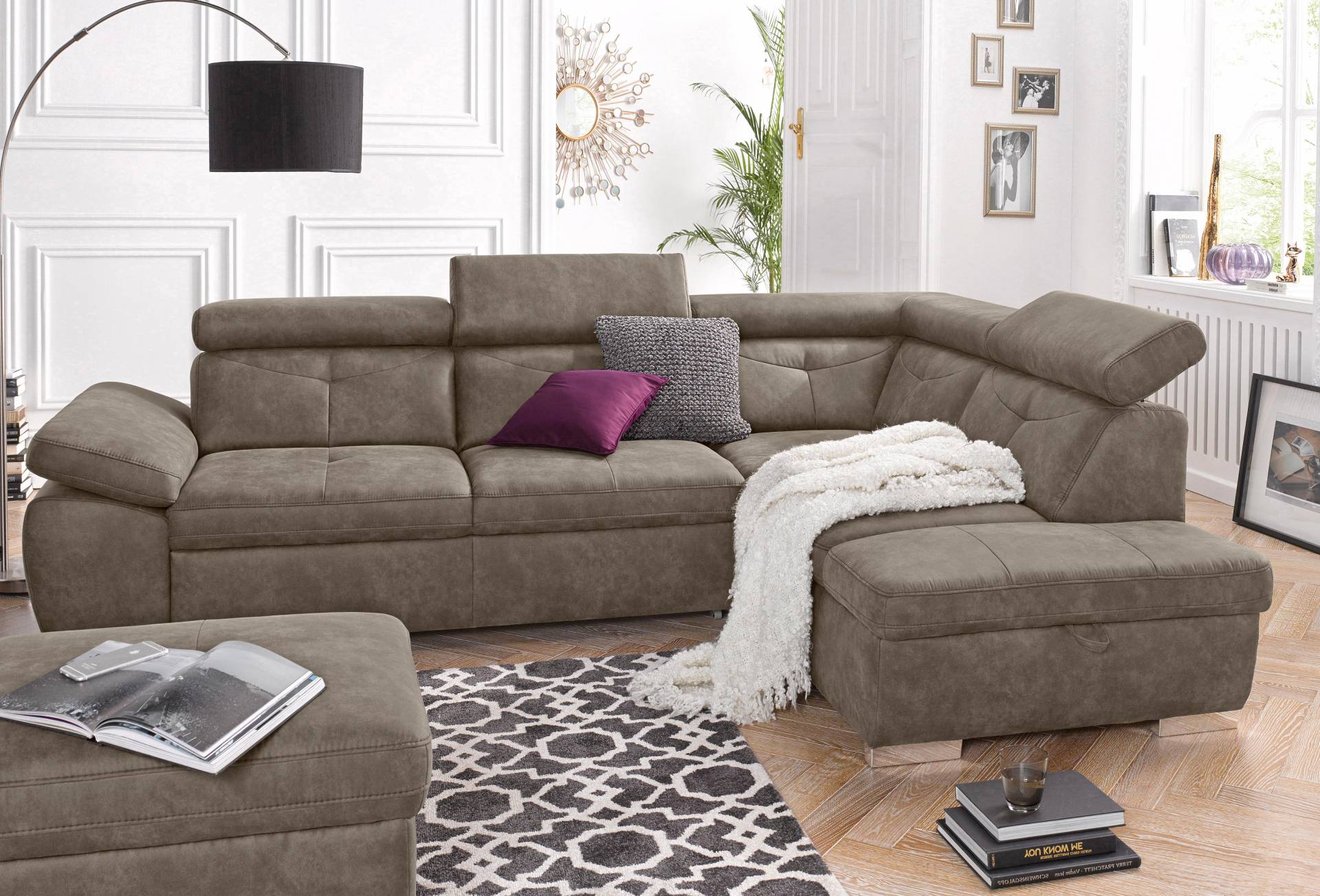 exxpo - sofa fashion Ecksofa »Spring, super bequem und komfortabel mit Armteil- und Kopfteilfunktion«, wahlweise mit Bettfunktion und Bettkasten, L-Form exxpo - sofa fashion Ecksofa »Spring, super bequem und komfortabel mit Armteil- und Kopfteilfunktion«, wahlweise mit Bettfunktion und Bettkasten, L-Form von exxpo - sofa fashion