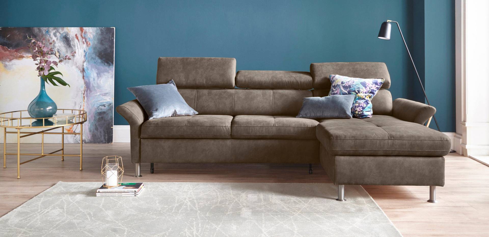 exxpo - sofa fashion Ecksofa »Maretto, bequem und komfortabel, L-Form«, inkl. Kopf- bzw. Rückenverstellung, wahlweise mit Bettfunktion von exxpo - sofa fashion