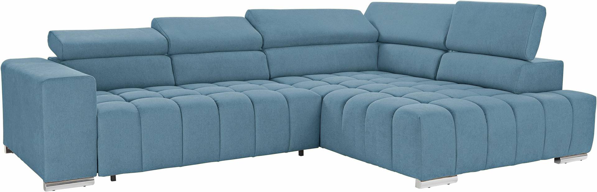 exxpo - sofa fashion Ecksofa »Elias, aktuelle Kreuzsteppung im Sitz, bequem, L-Form«, mit Kopf- bzw. Rückenverstellung, wahlweise mit Bettfunktion von exxpo - sofa fashion