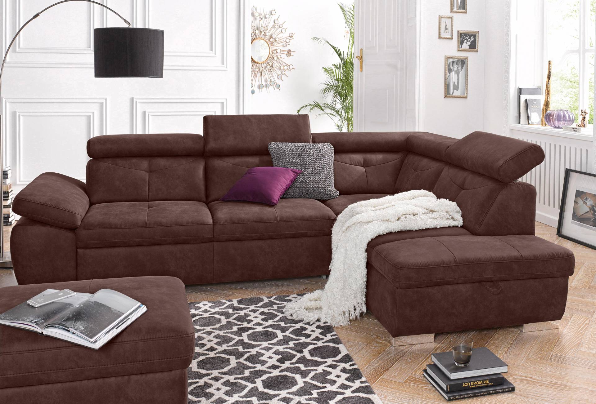 exxpo - sofa fashion Ecksofa »Spring, super bequem und komfortabel mit Armteil- und Kopfteilfunktion«, wahlweise mit Bettfunktion und Bettkasten, L-Form exxpo - sofa fashion Ecksofa »Spring, super bequem und komfortabel mit Armteil- und Kopfteilfunktion«, wahlweise mit Bettfunktion und Bettkasten, L-Form von exxpo - sofa fashion