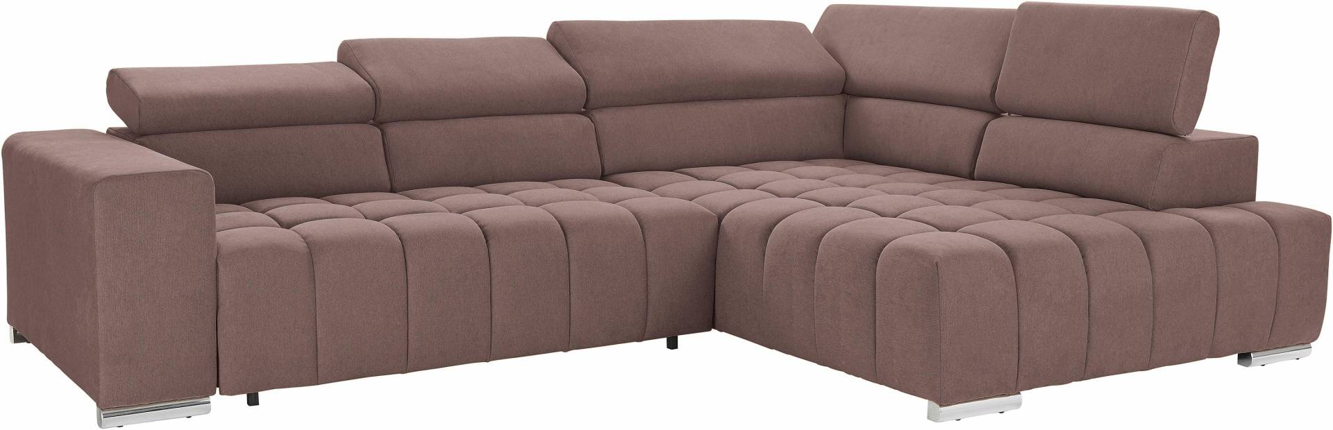 exxpo - sofa fashion Ecksofa »Elias, aktuelle Kreuzsteppung im Sitz, bequem, L-Form«, mit Kopf- bzw. Rückenverstellung, wahlweise mit Bettfunktion von exxpo - sofa fashion