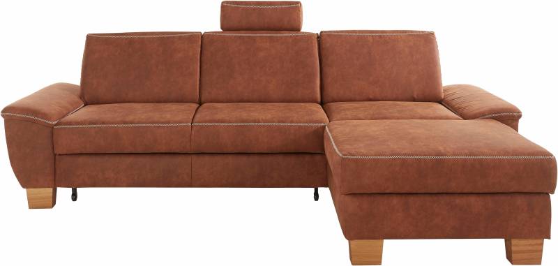 exxpo - sofa fashion Ecksofa »Croma, hochwertige Detailverarbeitung, mit Kontrastnaht, L-Form«, bequem, wahlweise mit Bettfunktion und Bettkasten von exxpo - sofa fashion