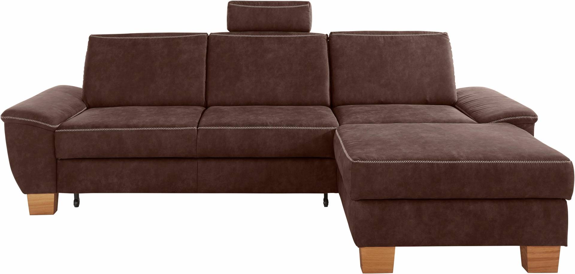 exxpo - sofa fashion Ecksofa »Croma, hochwertige Detailverarbeitung, mit Kontrastnaht, L-Form«, bequem, wahlweise mit Bettfunktion und Bettkasten von exxpo - sofa fashion