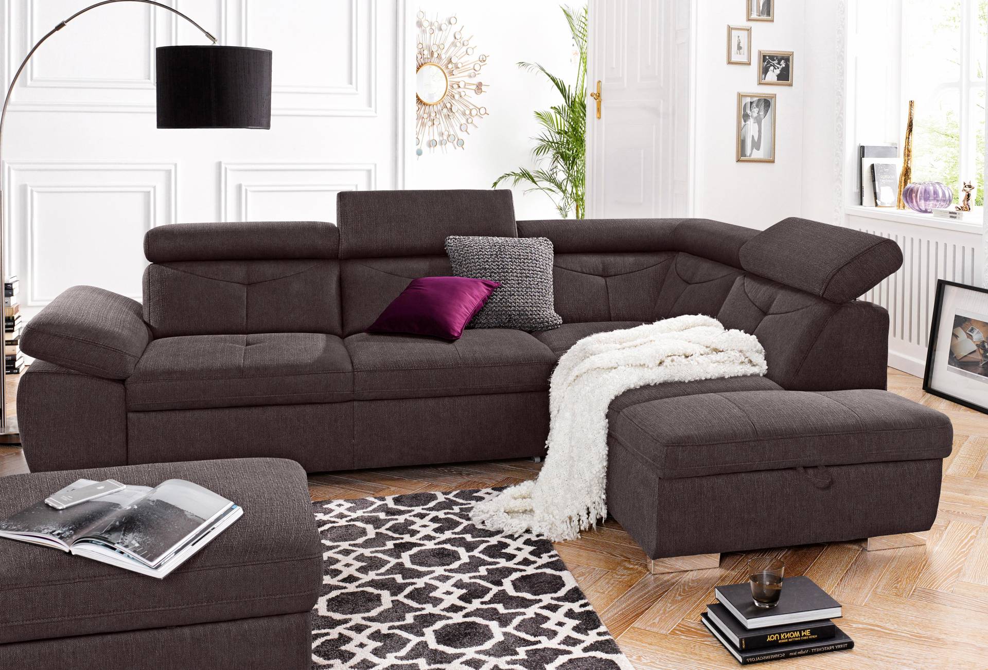 exxpo - sofa fashion Ecksofa »Spring, super bequem und komfortabel mit Armteil- und Kopfteilfunktion«, wahlweise mit Bettfunktion und Bettkasten, L-Form exxpo - sofa fashion Ecksofa »Spring, super bequem und komfortabel mit Armteil- und Kopfteilfunktion«, wahlweise mit Bettfunktion und Bettkasten, L-Form von exxpo - sofa fashion
