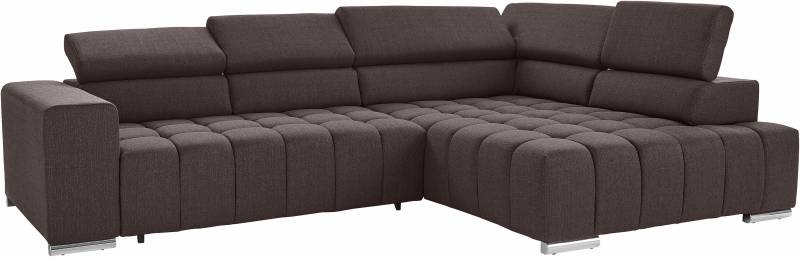 exxpo - sofa fashion Ecksofa »Elias, aktuelle Kreuzsteppung im Sitz, bequem, L-Form«, mit Kopf- bzw. Rückenverstellung, wahlweise mit Bettfunktion von exxpo - sofa fashion