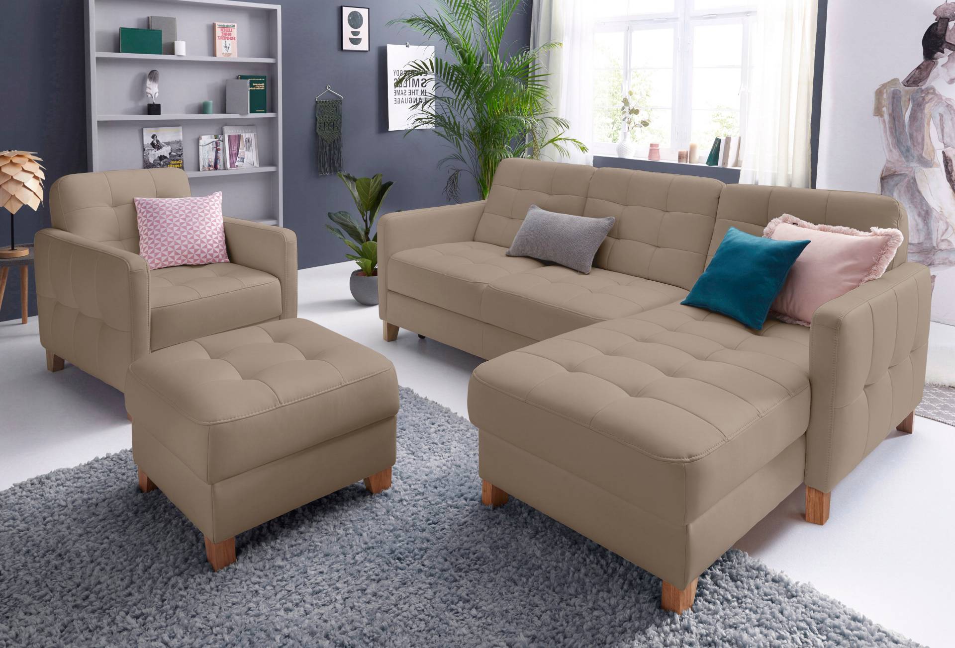 exxpo - sofa fashion Ecksofa »Elio, kompakt und komfortabel, bequem und zeitloses Design, L-Form«, wahlweise mit Bettfunktion exxpo - sofa fashion Ecksofa »Elio, kompakt und komfortabel, bequem und zeitloses Design, L-Form«, wahlweise mit Bettfunktion von exxpo - sofa fashion
