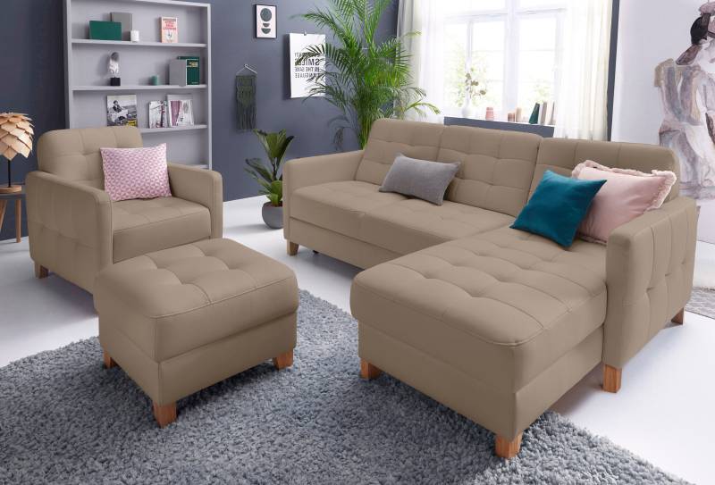 exxpo - sofa fashion Ecksofa »Elio, kompakt und komfortabel, bequem und zeitloses Design, L-Form«, wahlweise mit Bettfunktion exxpo - sofa fashion Ecksofa »Elio, kompakt und komfortabel, bequem und zeitloses Design, L-Form«, wahlweise mit Bettfunktion von exxpo - sofa fashion