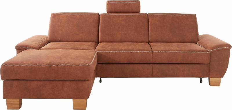 exxpo - sofa fashion Ecksofa »Croma, hochwertige Detailverarbeitung, mit Kontrastnaht, L-Form«, bequem, wahlweise mit Bettfunktion und Bettkasten von exxpo - sofa fashion