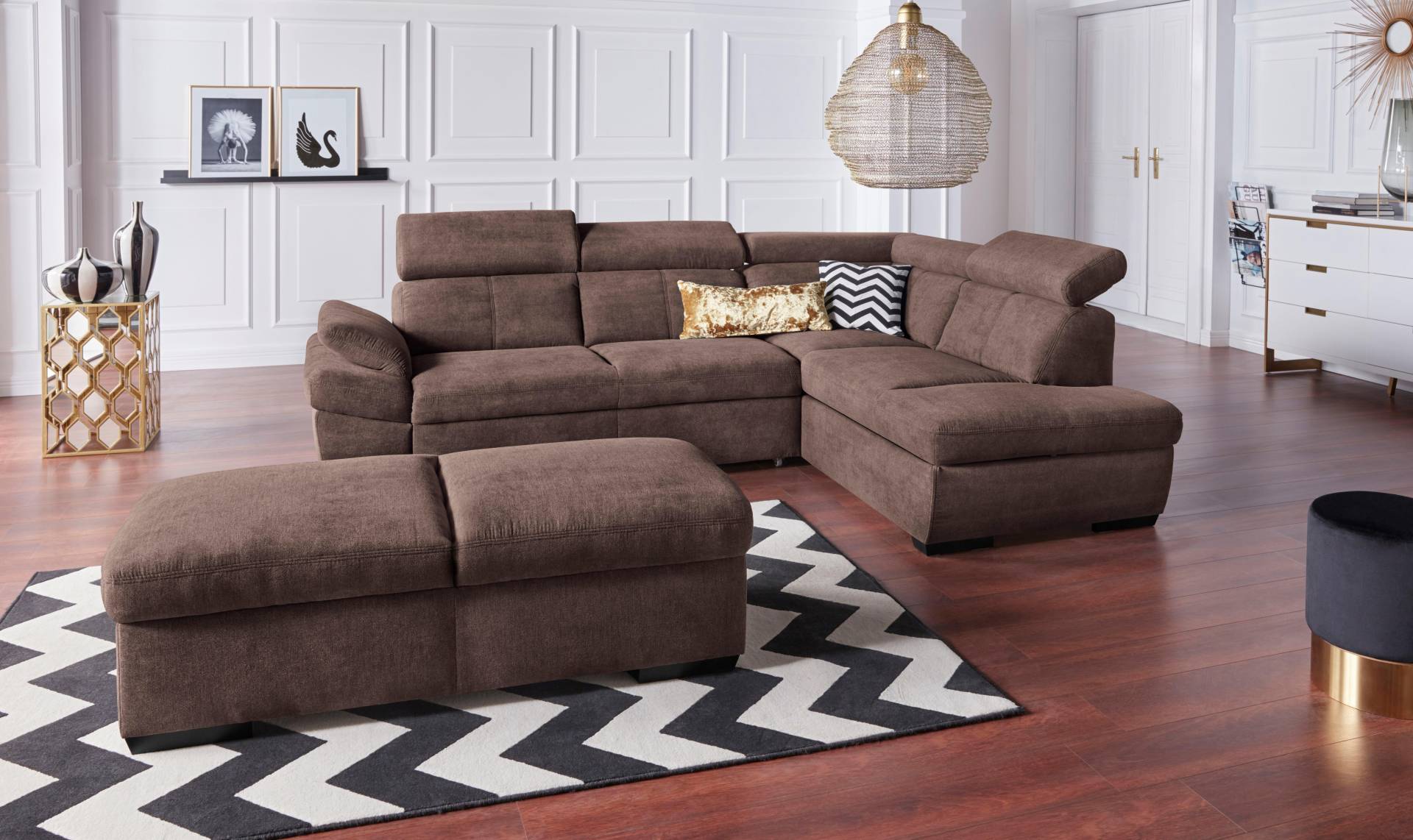 exxpo - sofa fashion Ecksofa »Salerno, klassisch modernes Funktionssofa, hoher Sitzkomfort, L-Form«, inkl. Kopf- und Armteilverstellung, wahlweise mit Bettfunktion exxpo - sofa fashion Ecksofa »Salerno, klassisch modernes Funktionssofa, hoher Sitzkomfort, L-Form«, inkl. Kopf- und Armteilverstellung, wahlweise mit Bettfunktion von exxpo - sofa fashion