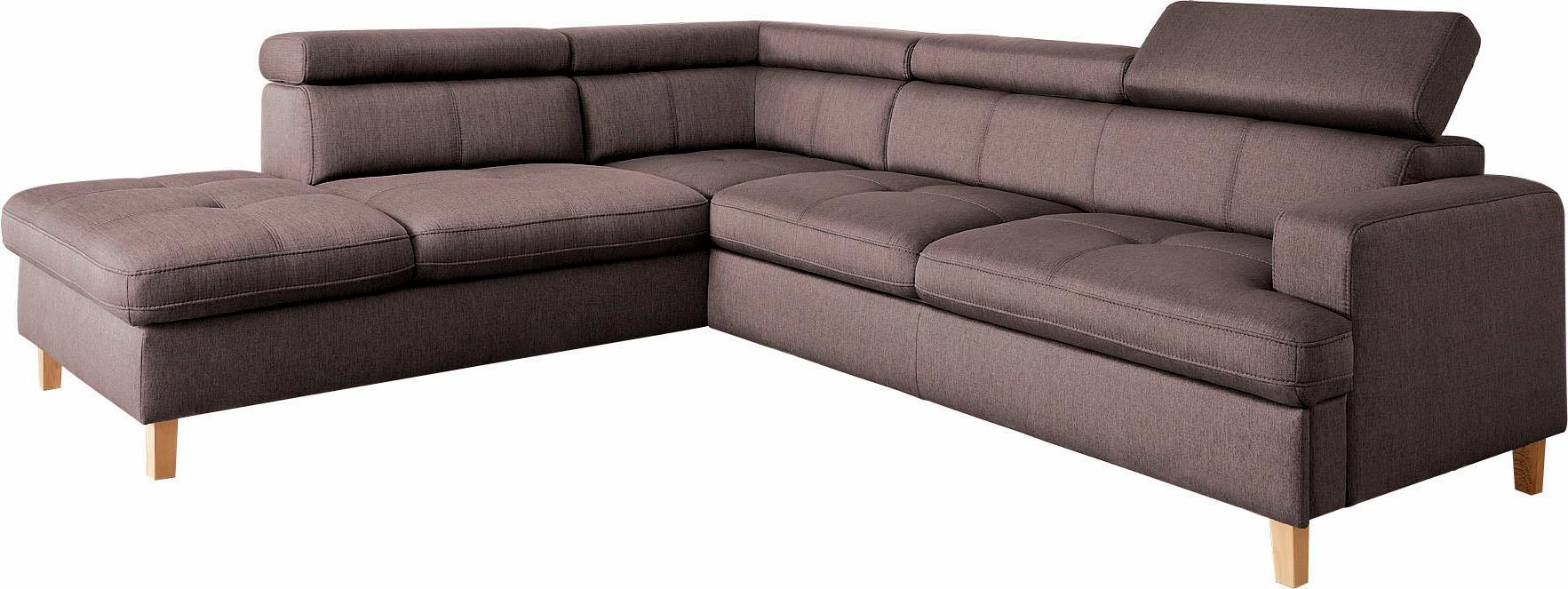 exxpo - sofa fashion Ecksofa »Sisto, hochwertige Verarbeitung, toller Sitzkomfort, L-Form«, inkl. Kopfteilverstellung, wahlweise mit Bettfunktion und Bettkasten von exxpo - sofa fashion