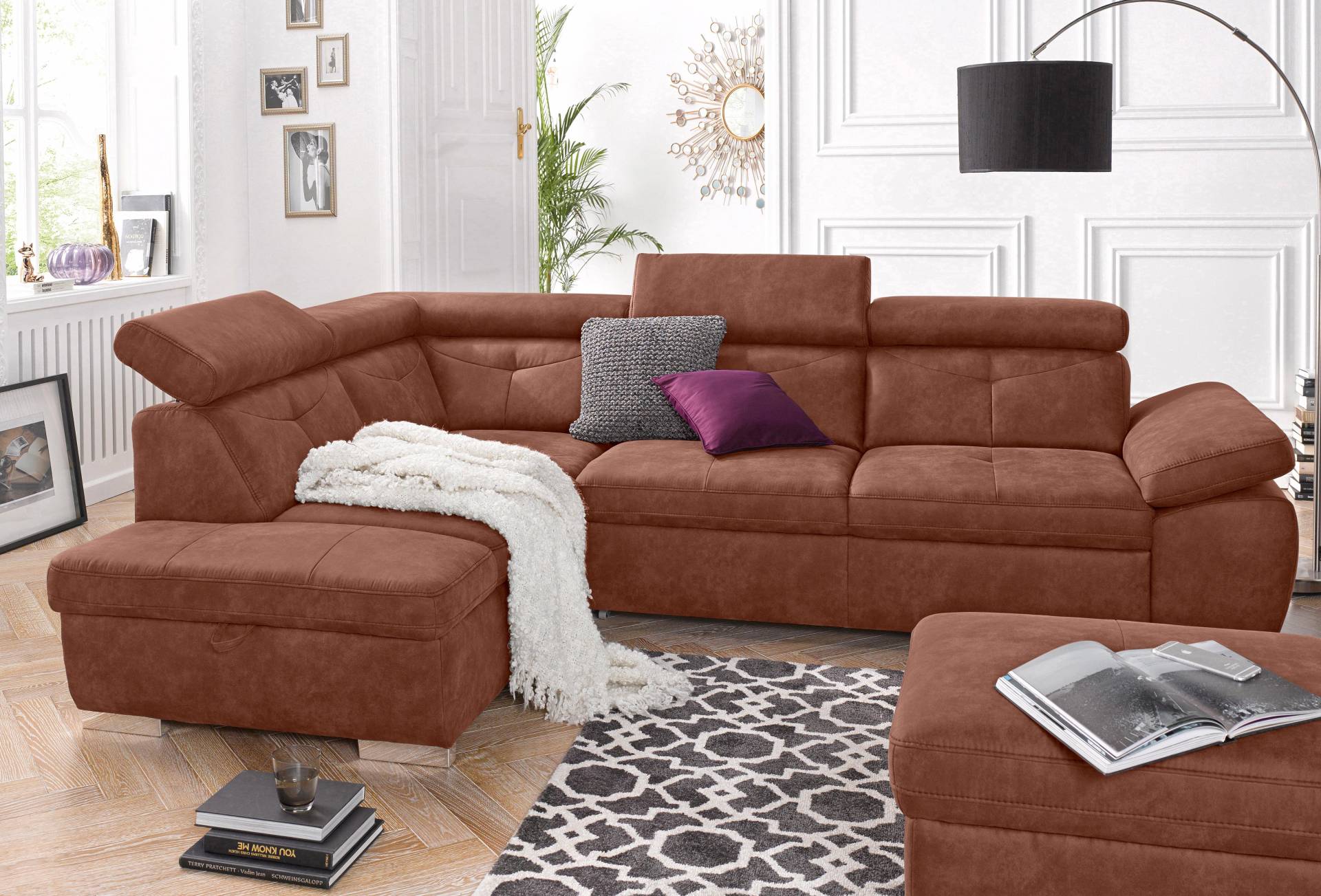 exxpo - sofa fashion Ecksofa »Spring, super bequem und komfortabel mit Armteil- und Kopfteilfunktion«, wahlweise mit Bettfunktion und Bettkasten, L-Form exxpo - sofa fashion Ecksofa »Spring, super bequem und komfortabel mit Armteil- und Kopfteilfunktion«, wahlweise mit Bettfunktion und Bettkasten, L-Form von exxpo - sofa fashion