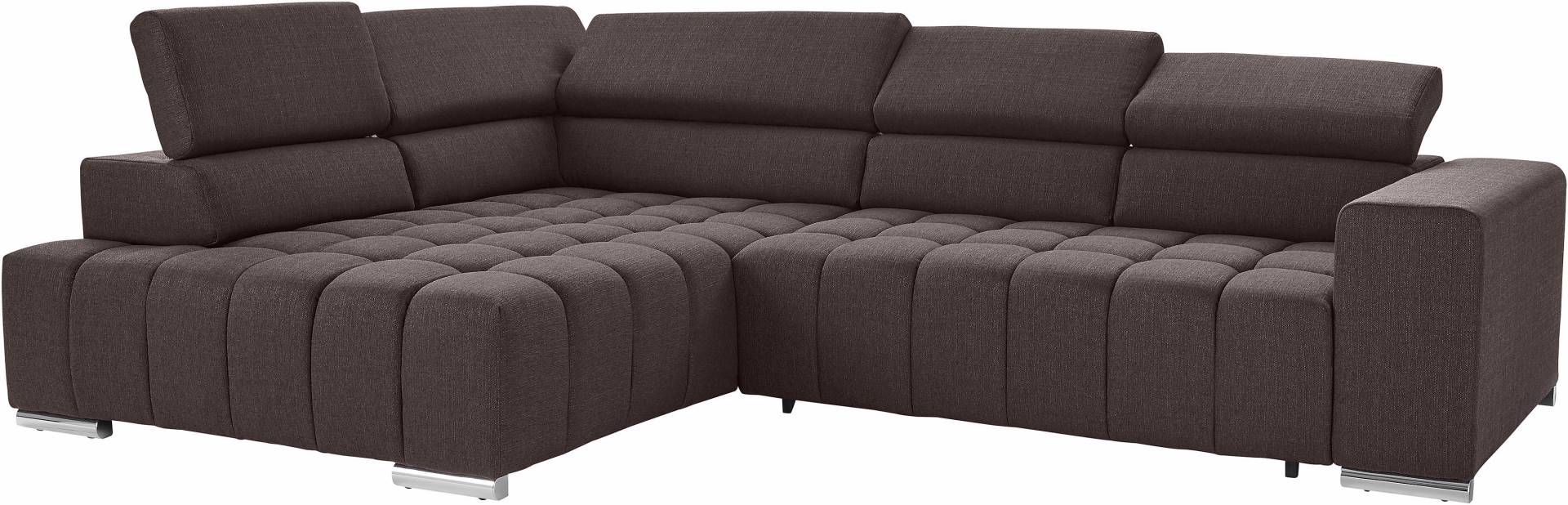 exxpo - sofa fashion Ecksofa »Elias, aktuelle Kreuzsteppung im Sitz, bequem, L-Form«, mit Kopf- bzw. Rückenverstellung, wahlweise mit Bettfunktion von exxpo - sofa fashion