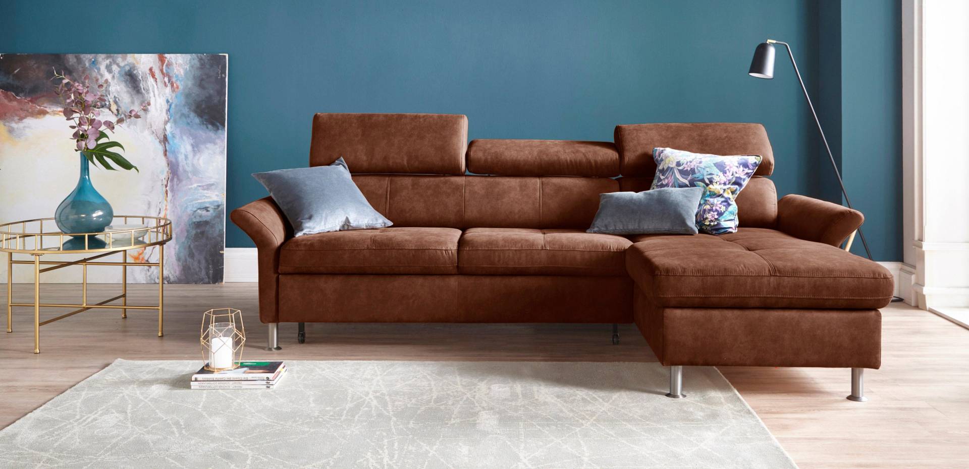 exxpo - sofa fashion Ecksofa »Maretto, bequem und komfortabel, L-Form«, inkl. Kopf- bzw. Rückenverstellung, wahlweise mit Bettfunktion von exxpo - sofa fashion