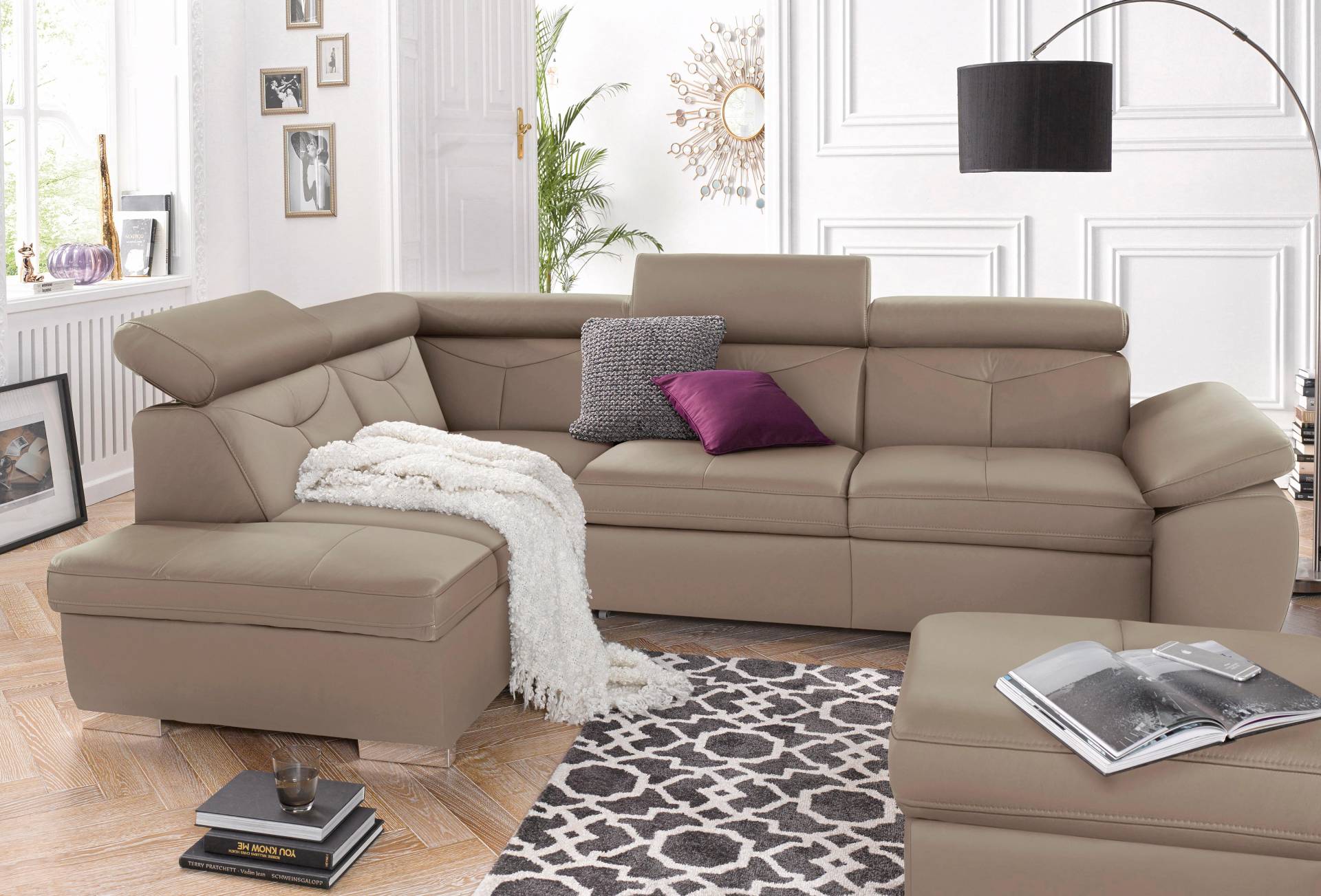 exxpo - sofa fashion Ecksofa »Spring, super bequem und komfortabel mit Armteil- und Kopfteilfunktion«, wahlweise mit Bettfunktion und Bettkasten, L-Form exxpo - sofa fashion Ecksofa »Spring, super bequem und komfortabel mit Armteil- und Kopfteilfunktion«, wahlweise mit Bettfunktion und Bettkasten, L-Form von exxpo - sofa fashion