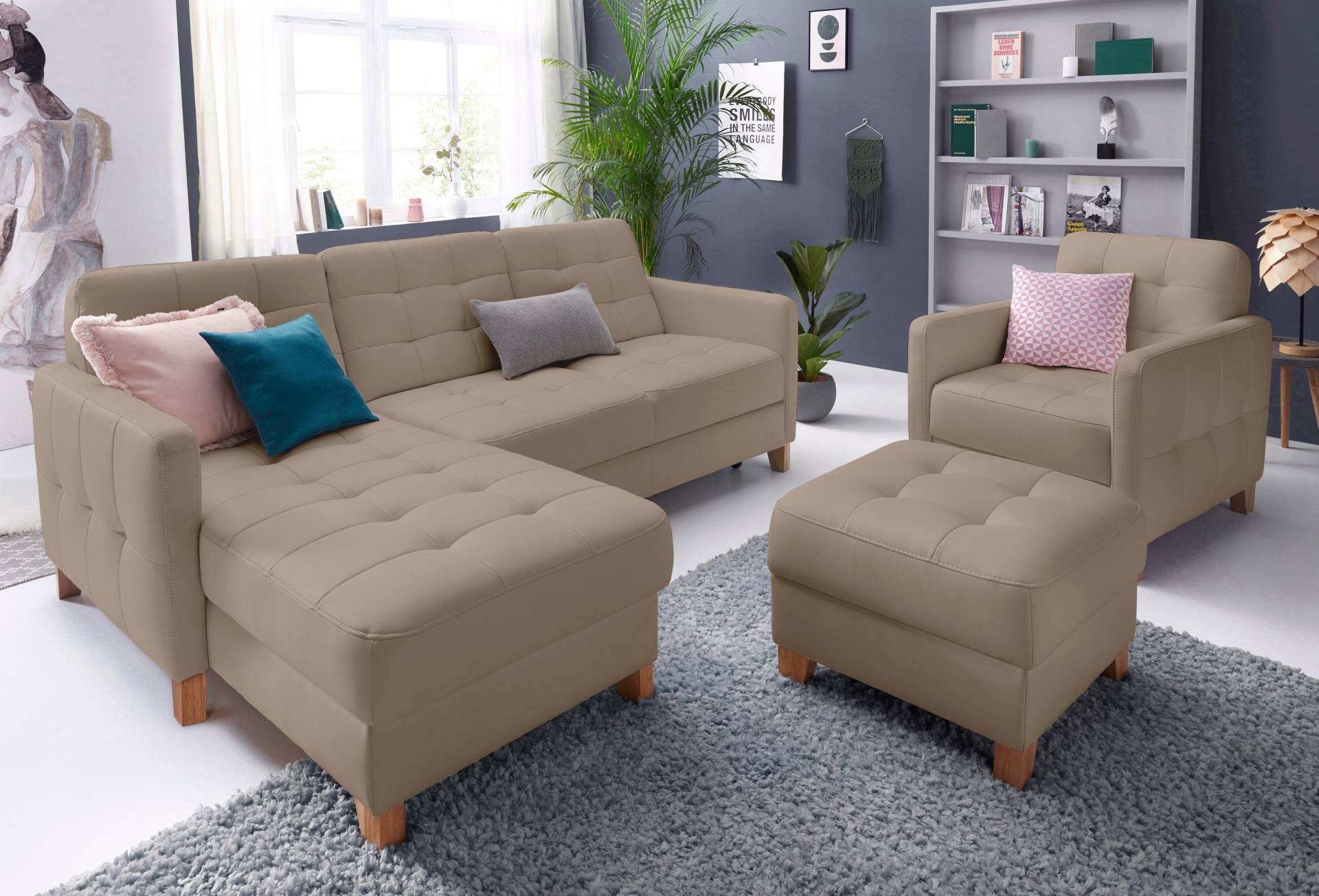 exxpo - sofa fashion Ecksofa »Elio, kompakt und komfortabel, bequem und zeitloses Design, L-Form«, wahlweise mit Bettfunktion exxpo - sofa fashion Ecksofa »Elio, kompakt und komfortabel, bequem und zeitloses Design, L-Form«, wahlweise mit Bettfunktion von exxpo - sofa fashion