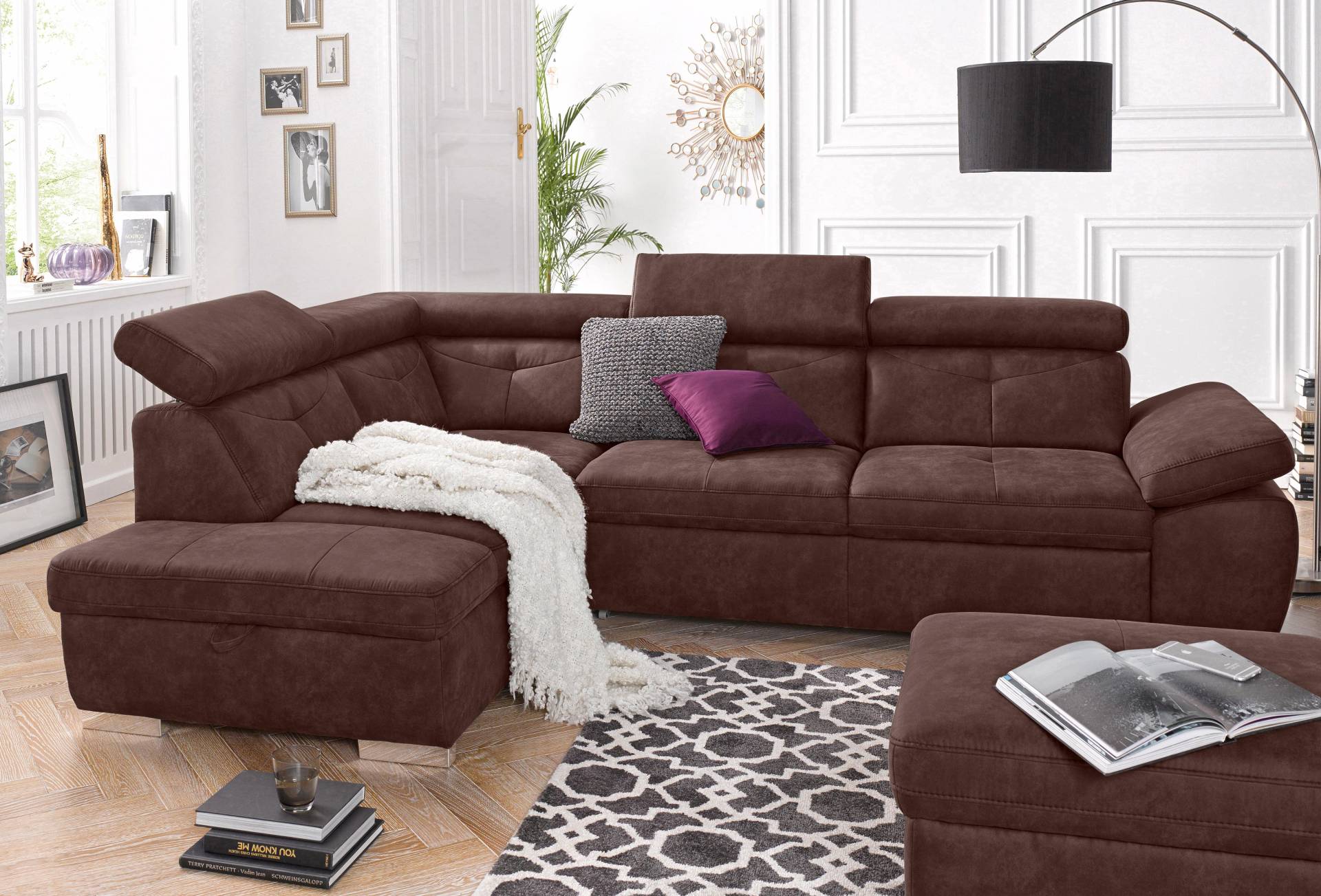 exxpo - sofa fashion Ecksofa »Spring, super bequem und komfortabel mit Armteil- und Kopfteilfunktion«, wahlweise mit Bettfunktion und Bettkasten, L-Form exxpo - sofa fashion Ecksofa »Spring, super bequem und komfortabel mit Armteil- und Kopfteilfunktion«, wahlweise mit Bettfunktion und Bettkasten, L-Form von exxpo - sofa fashion