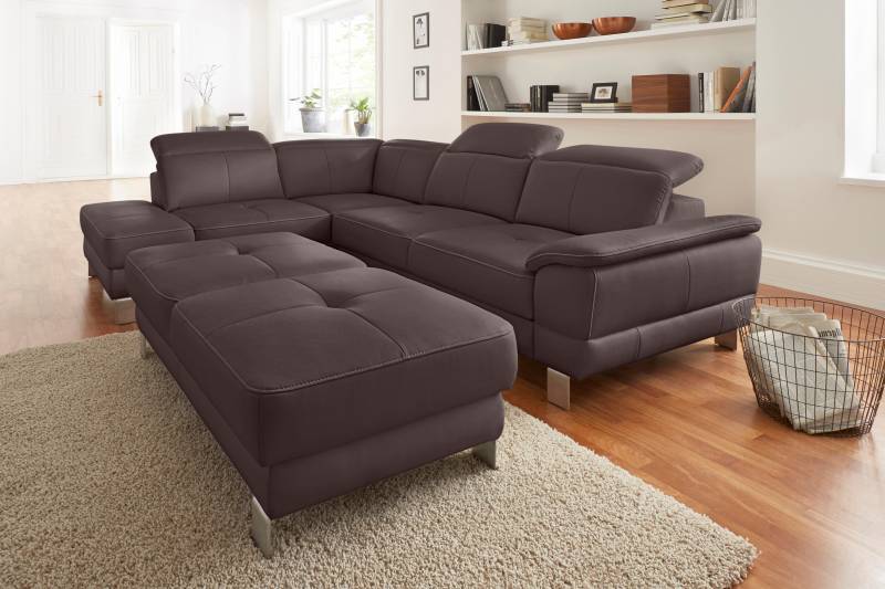 exxpo - sofa fashion Ecksofa »Mantua, L-Form«, mit Kopf- bzw. Rückenverstellung, Bettfunktion u. Bettkasten von exxpo - sofa fashion