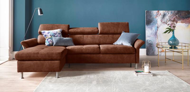 exxpo - sofa fashion Ecksofa »Maretto, bequem und komfortabel, L-Form«, inkl. Kopf- bzw. Rückenverstellung, wahlweise mit Bettfunktion von exxpo - sofa fashion