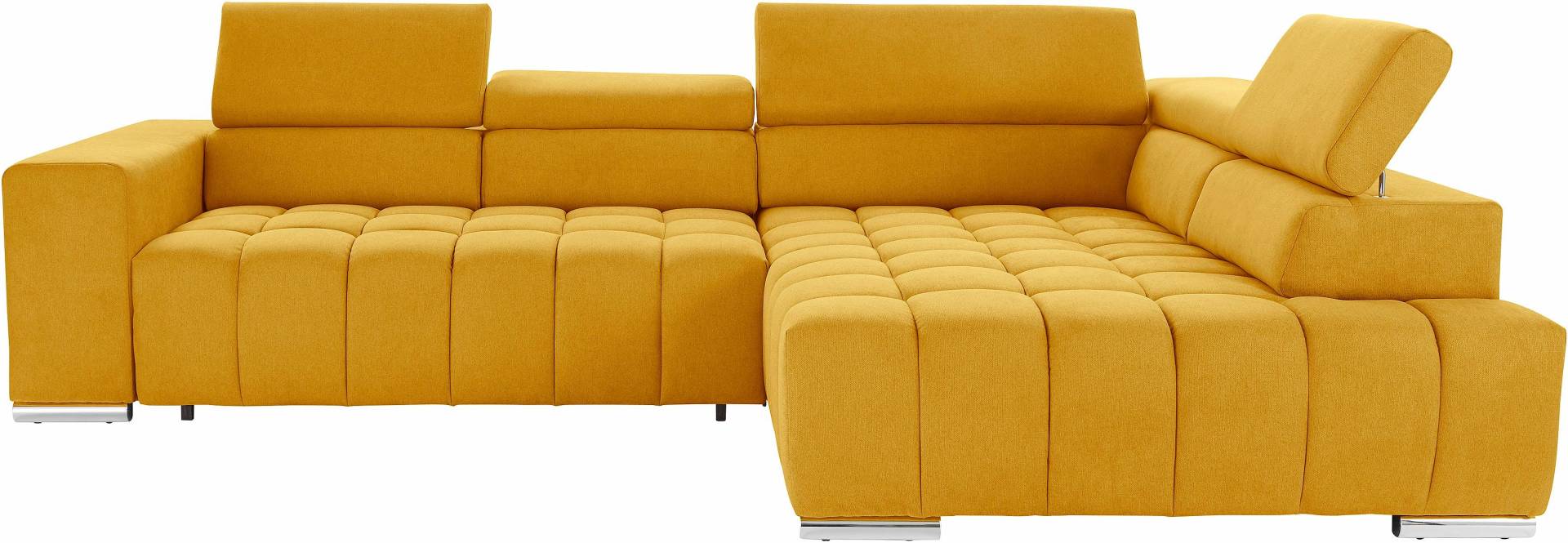 exxpo - sofa fashion Ecksofa »Elias, aktuelle Kreuzsteppung im Sitz, bequem, L-Form«, mit Kopf- bzw. Rückenverstellung, wahlweise mit Bettfunktion von exxpo - sofa fashion