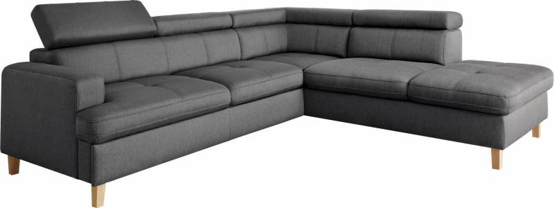 exxpo - sofa fashion Ecksofa »Sisto, hochwertige Verarbeitung, toller Sitzkomfort, L-Form«, inkl. Kopfteilverstellung, wahlweise mit Bettfunktion und Bettkasten von exxpo - sofa fashion