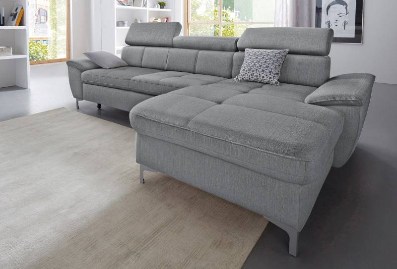 exxpo - sofa fashion Ecksofa »Azzano, komfortabel und bequem, tolle Detailverarbeitung, L-Form«, inkl. Kopfteilverstellung, wahlweise mit Bettfunktion und Bettkasten von exxpo - sofa fashion