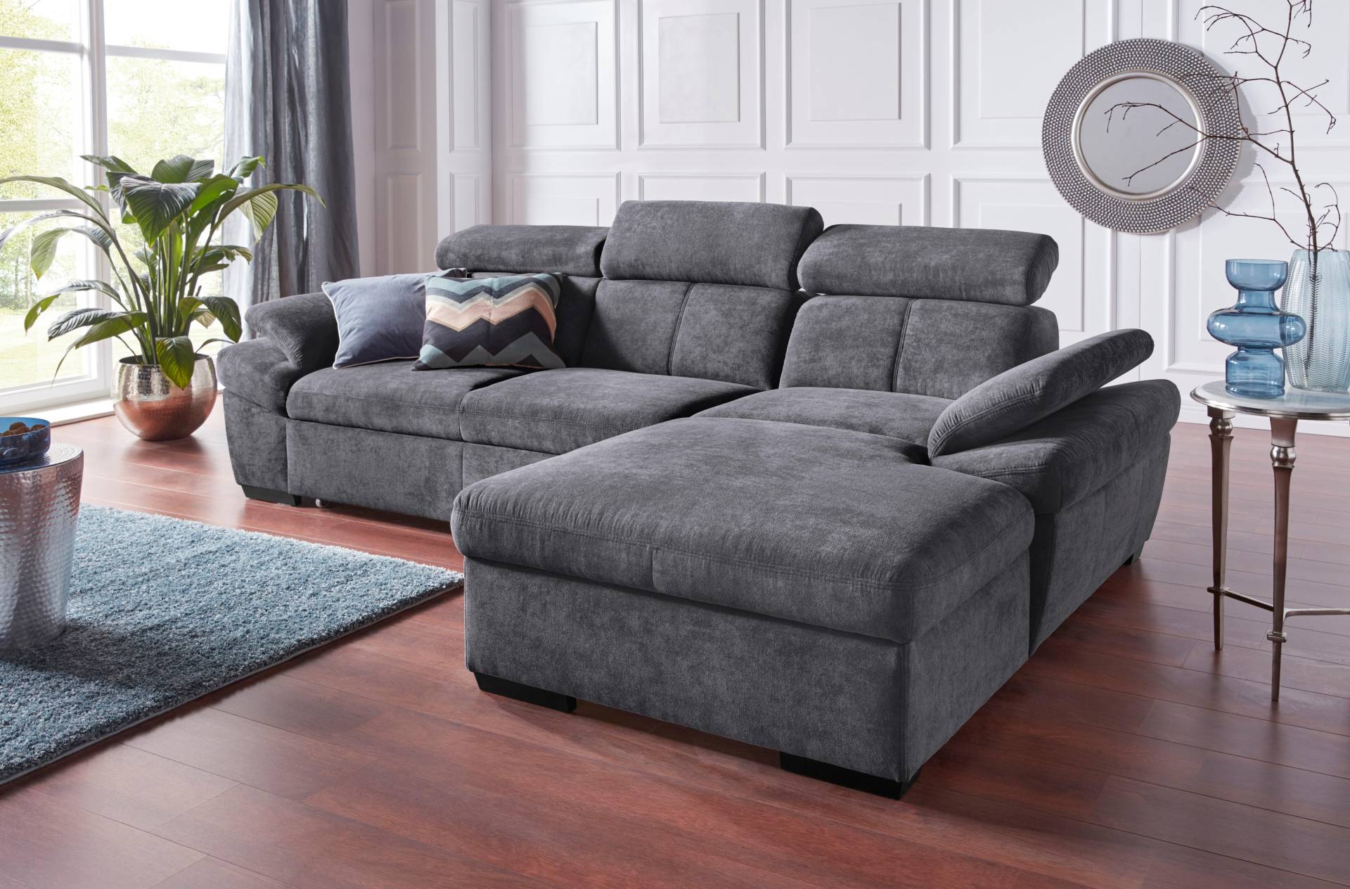 exxpo - sofa fashion Ecksofa »Salerno, L-Form«, inkl. Kopf- und Armteilverstellung, wahlweise mit Bettfunktion von exxpo - sofa fashion