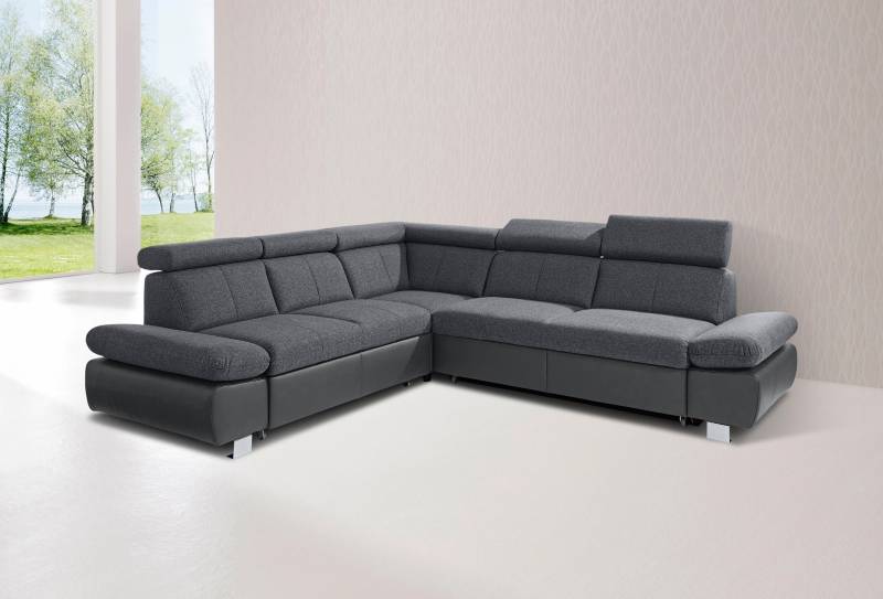 exxpo - sofa fashion Ecksofa »Happy, L-Form«, inkl. Kopf- und Armteilverstellung, wahlweise mit Bettfunktion von exxpo - sofa fashion