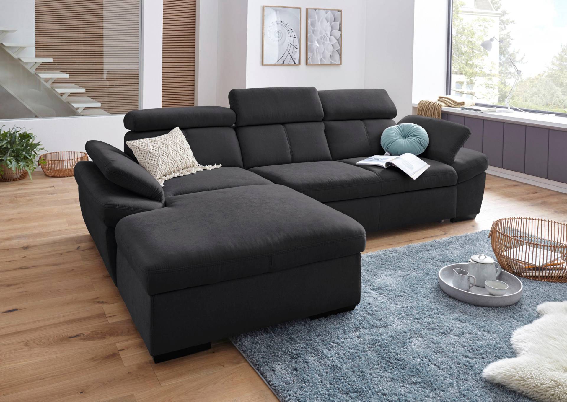 exxpo - sofa fashion Ecksofa »Salerno, L-Form«, inkl. Kopf- und Armteilverstellung, wahlweise mit Bettfunktion von exxpo - sofa fashion