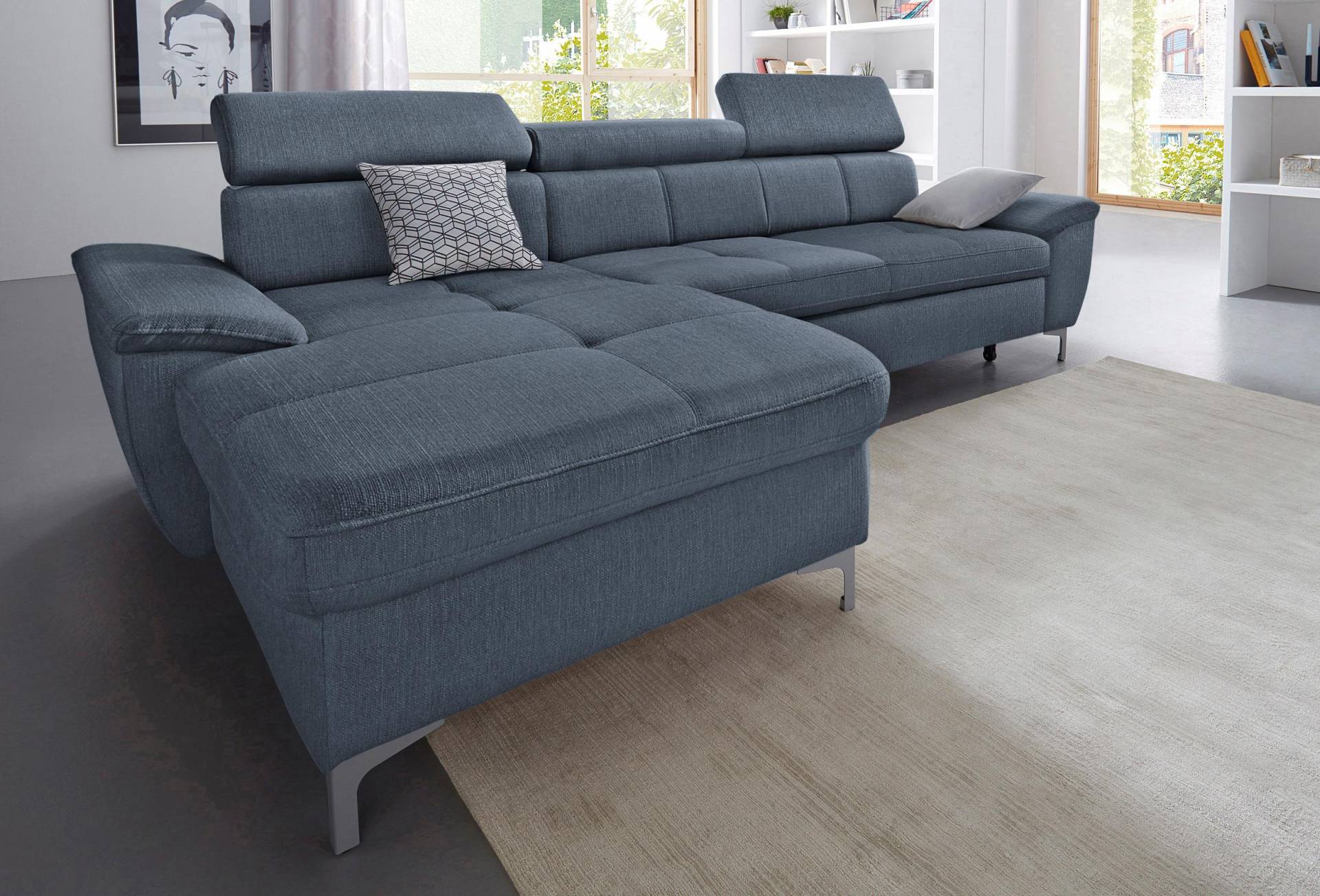 exxpo - sofa fashion Ecksofa »Azzano, komfortabel und bequem, tolle Detailverarbeitung, L-Form«, inkl. Kopfteilverstellung, wahlweise mit Bettfunktion und Bettkasten von exxpo - sofa fashion