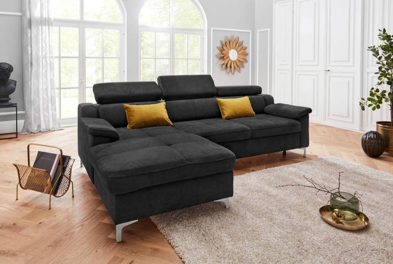 exxpo - sofa fashion Ecksofa »Florenz, komfortabel und bequem, tolle Detailverarbeitung, L-Form«, inkl. Kopfteilverstellung, wahlweise mit Bettfunktion von exxpo - sofa fashion