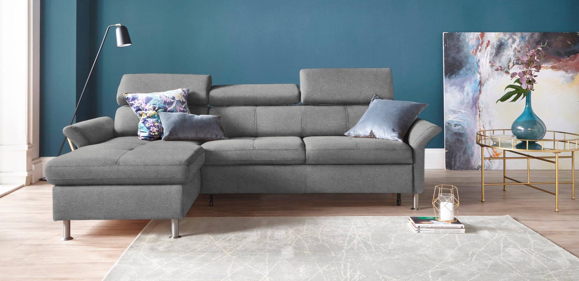 exxpo - sofa fashion Ecksofa »Maretto, bequem und komfortabel, L-Form«, inkl. Kopf- bzw. Rückenverstellung, wahlweise mit Bettfunktion von exxpo - sofa fashion