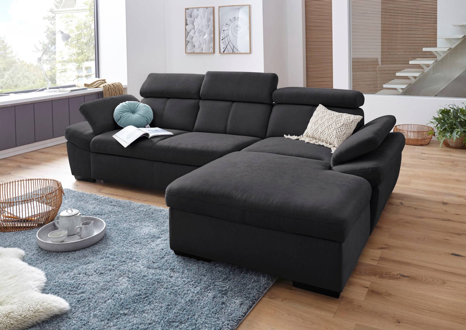 exxpo - sofa fashion Ecksofa »Salerno, L-Form«, inkl. Kopf- und Armteilverstellung, wahlweise mit Bettfunktion von exxpo - sofa fashion