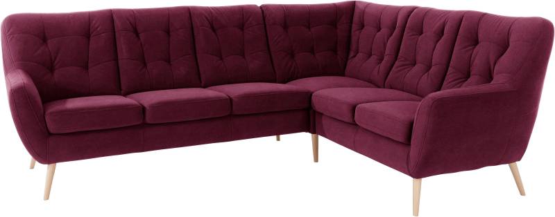 exxpo - sofa fashion Ecksofa »Scandi, bequem und komfortabel mit aufwendiger Rückenpolsterung«, in aktuellen Farben in hochwertigen Bezugsqualitäten, L-Form von exxpo - sofa fashion