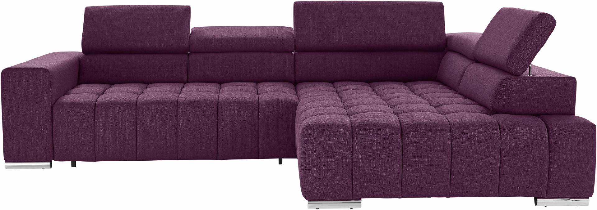 exxpo - sofa fashion Ecksofa »Elias, aktuelle Kreuzsteppung im Sitz, bequem, L-Form«, mit Kopf- bzw. Rückenverstellung, wahlweise mit Bettfunktion von exxpo - sofa fashion