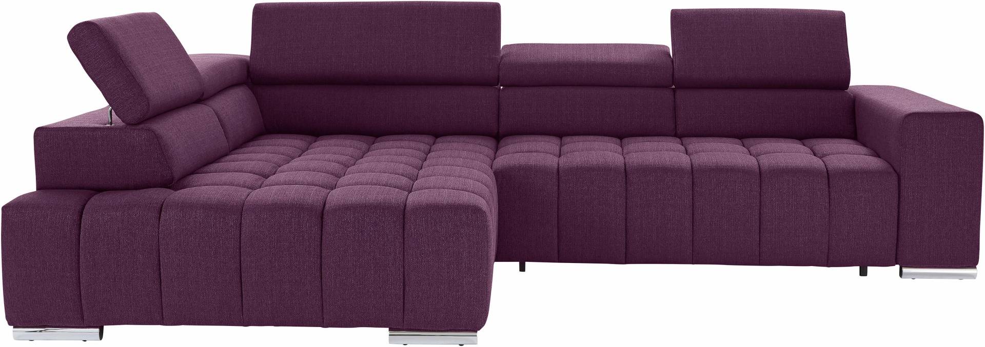 exxpo - sofa fashion Ecksofa »Elias, aktuelle Kreuzsteppung im Sitz, bequem, L-Form«, mit Kopf- bzw. Rückenverstellung, wahlweise mit Bettfunktion von exxpo - sofa fashion