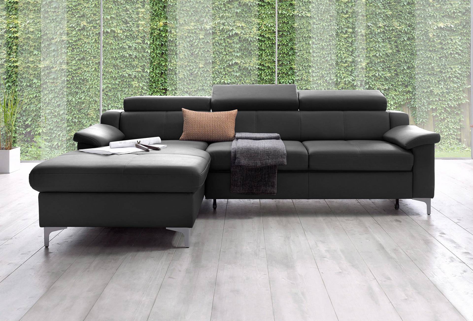 exxpo - sofa fashion Ecksofa »Florenz, aktuelles Design, komfortabler Sitz und bequemen Armlehnen«, mit Kopfteilverstellung, wahlweise Bettfunktion, L-Form von exxpo - sofa fashion